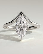 MET 0078 - 2 ct center stone - 18k White Gold source reference - front view