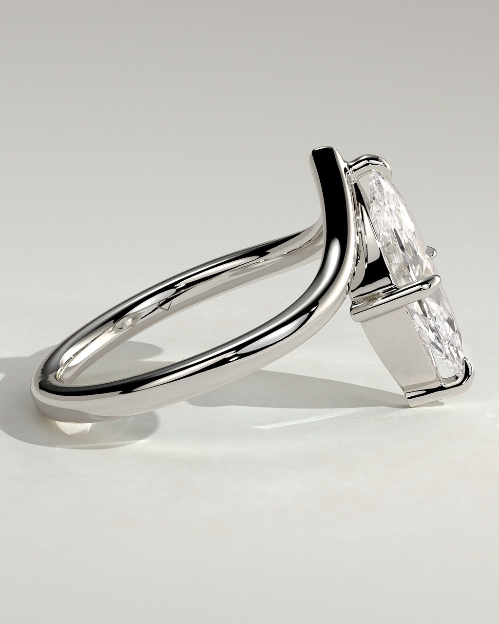 MET 0078 - 2 ct center stone - 18k White Gold source reference - setting detail view