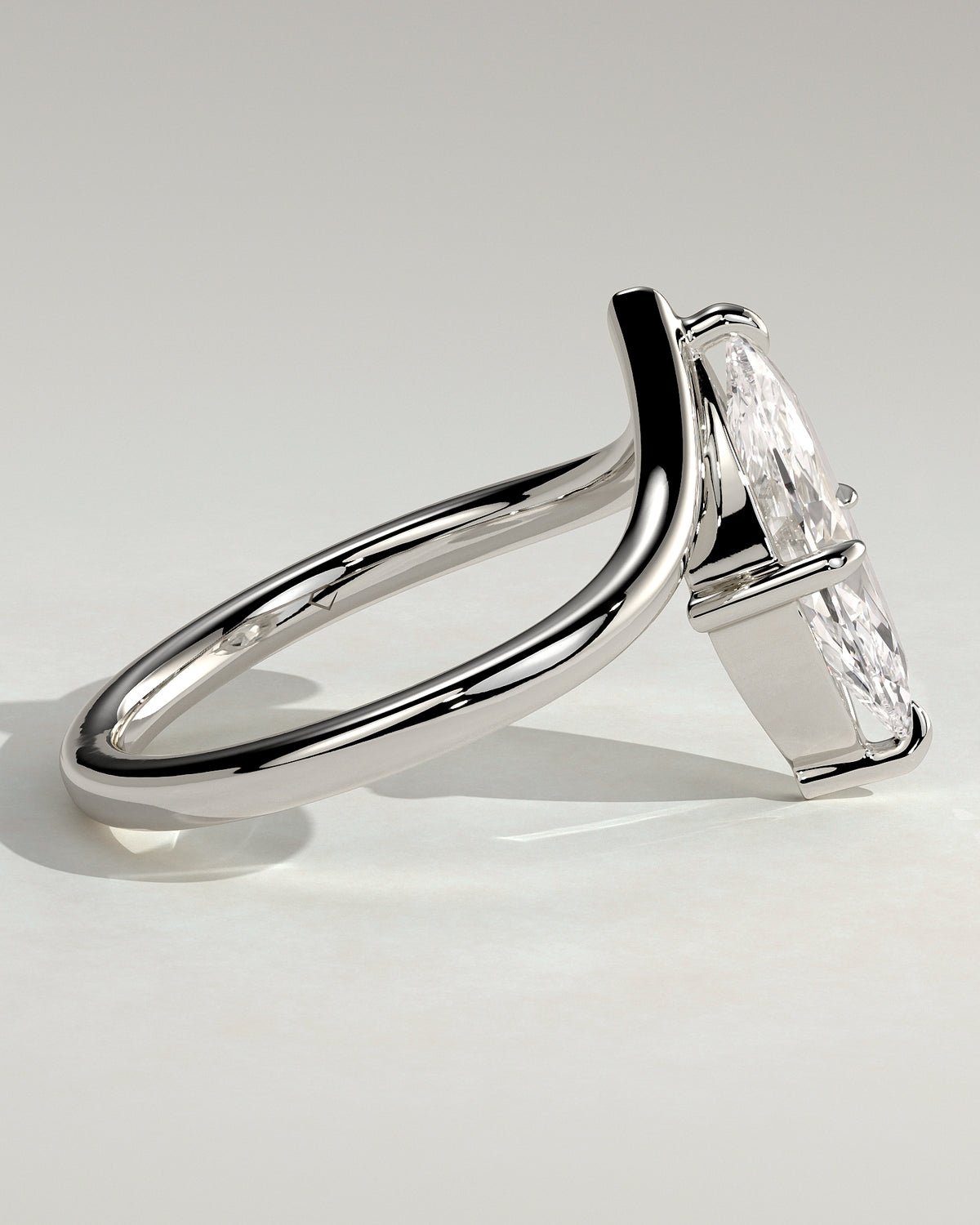 MET 0078 - 2 ct center stone - 18k White Gold source reference - setting detail view