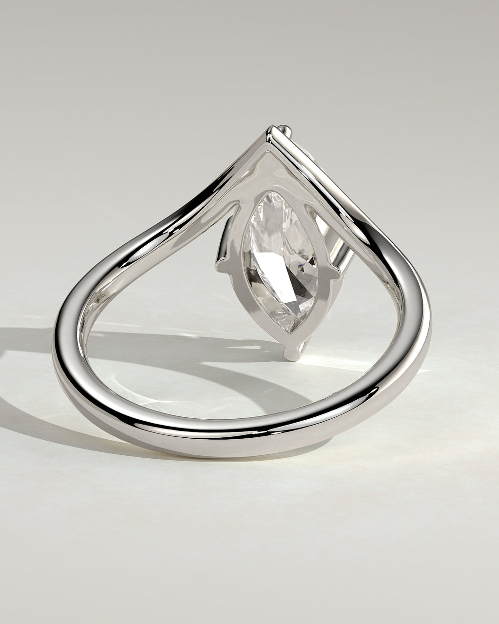 MET 0078 - 2 ct center stone - 18k White Gold source reference - setting detail view
