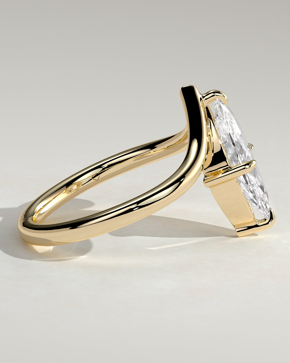 MET 0078 - 2 ct center stone - 18k Yellow Gold source reference - setting detail view