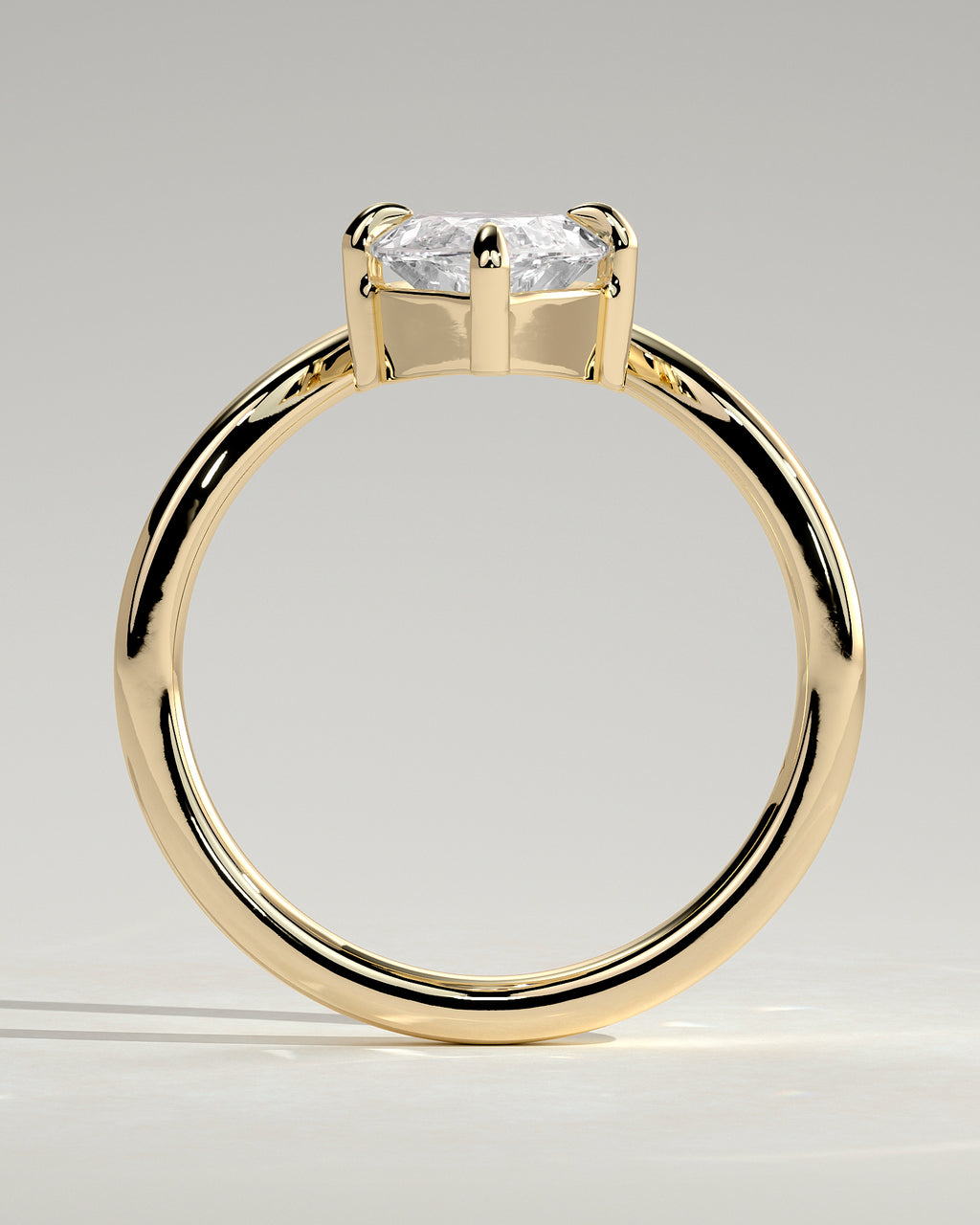 MET 0078 - 2 ct center stone - 18k Yellow Gold source reference - setting detail view