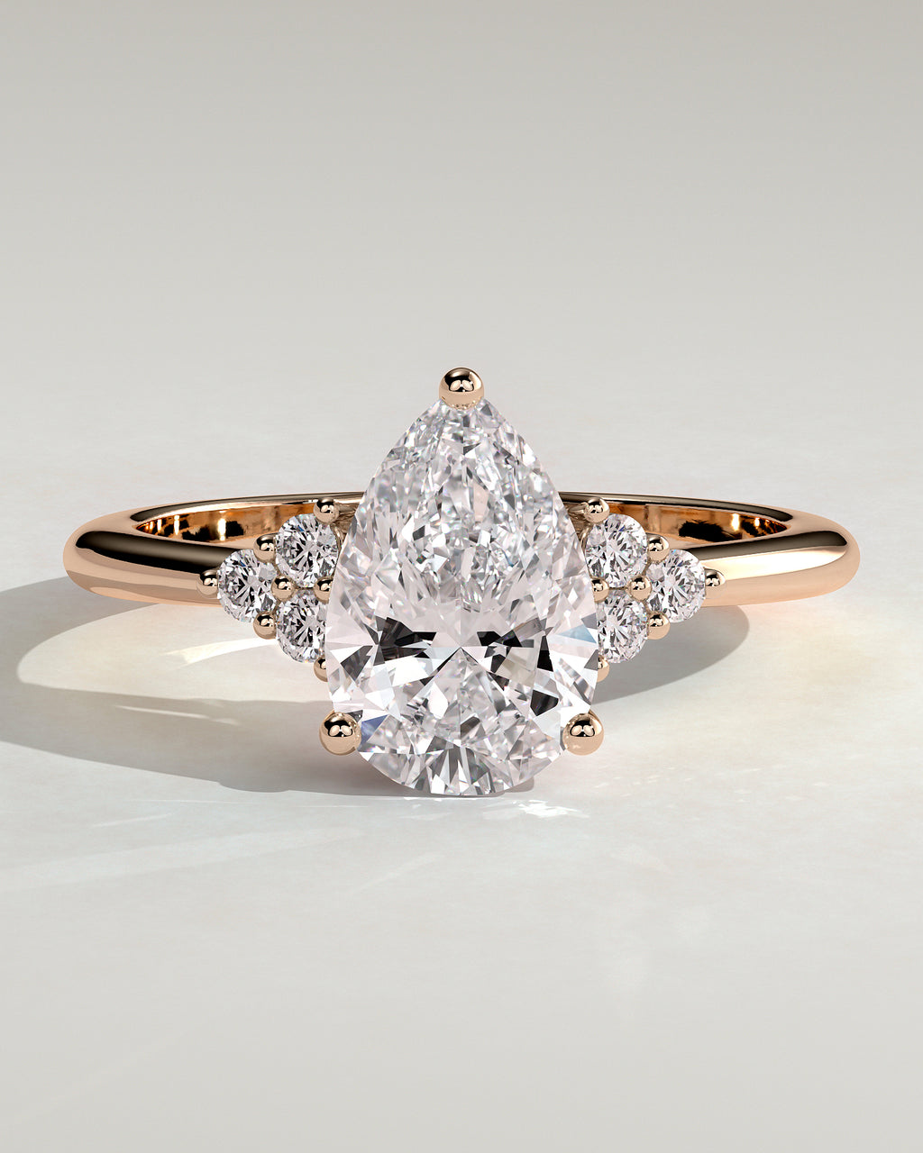 MET 0081 - 2 ct center stone - 18k Rose Gold source reference - front view