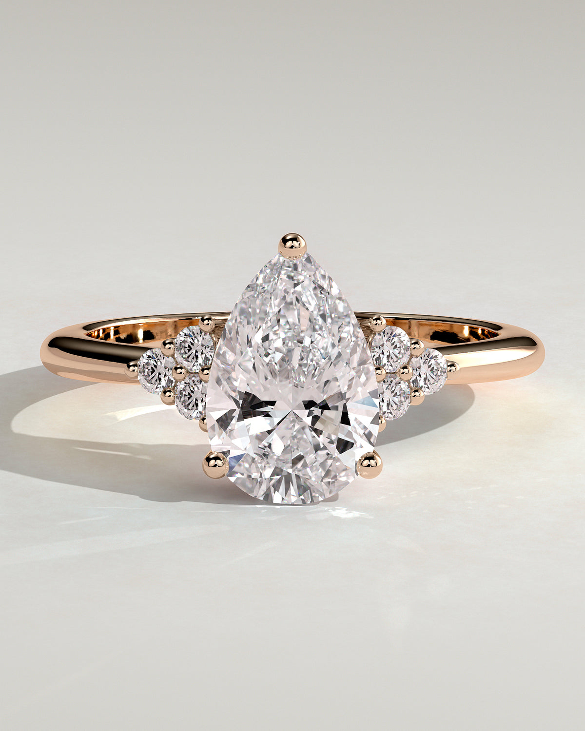 MET 0081 - 2 ct center stone - 18k Rose Gold source reference - front view