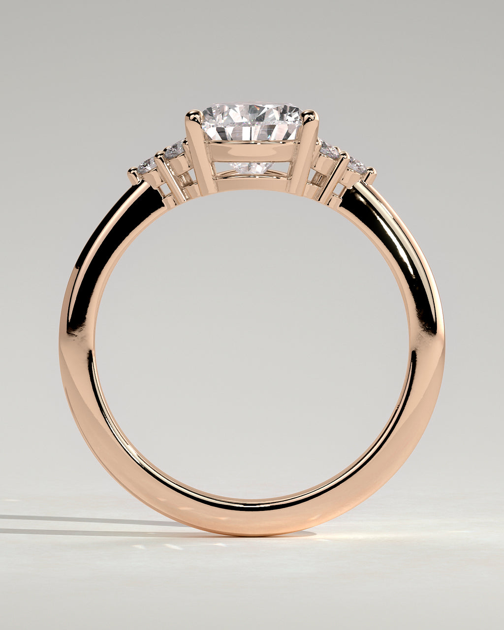 MET 0081 - 2 ct center stone - 18k Rose Gold source reference - setting detail view