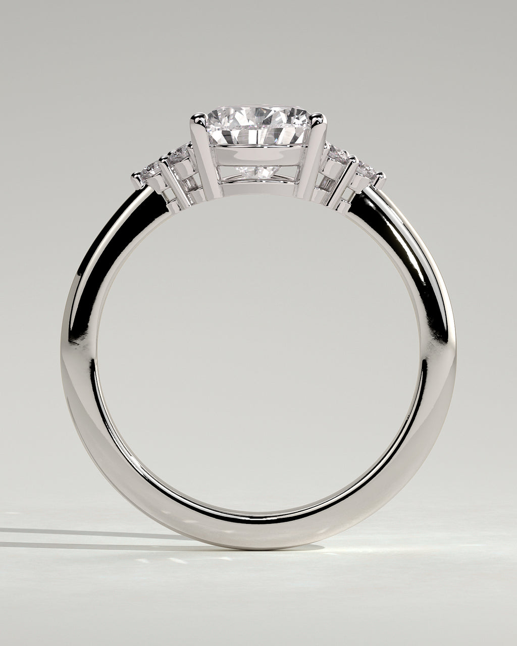 MET 0081 - 2 ct center stone - 18k White Gold source reference - setting detail view