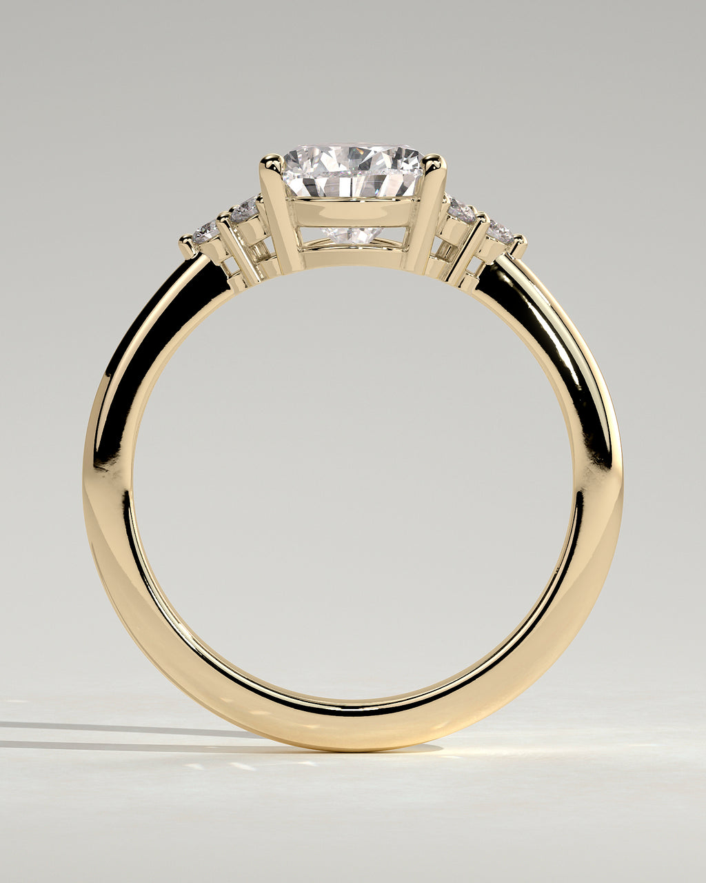 MET 0081 - 2 ct center stone - 18k Yellow Gold source reference - setting detail view