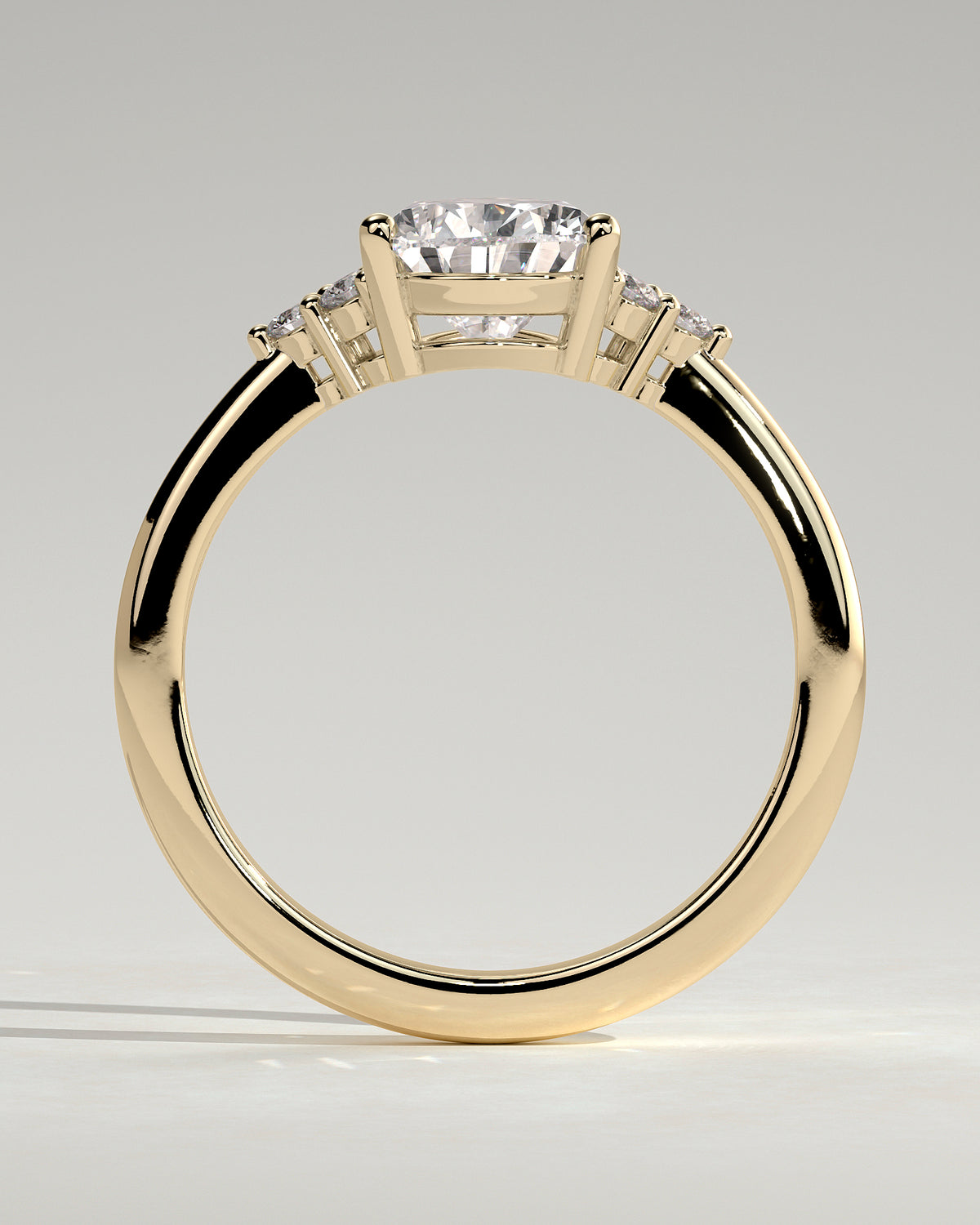 MET 0081 - 2 ct center stone - 18k Yellow Gold source reference - setting detail view