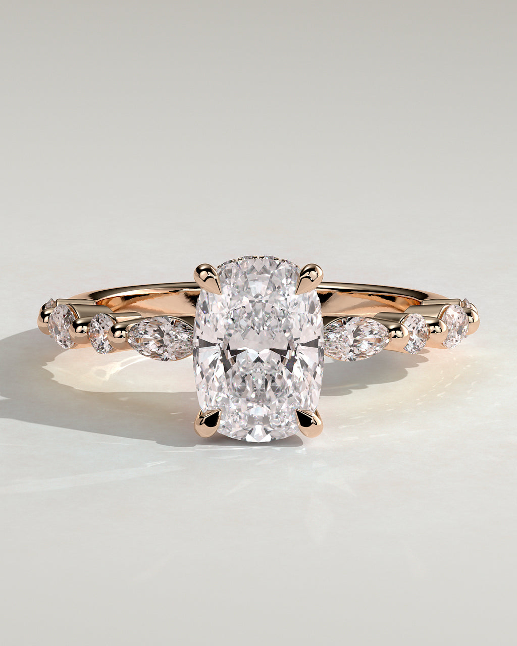 MET 0082 - 2 ct center stone - 18k Rose Gold source reference - front view
