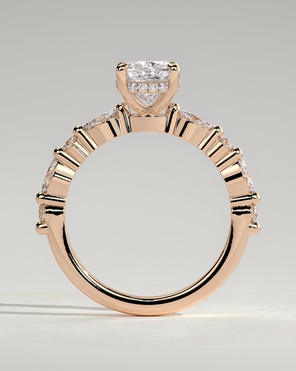 MET 0082 - 2 ct center stone - 18k Rose Gold source reference - setting detail view