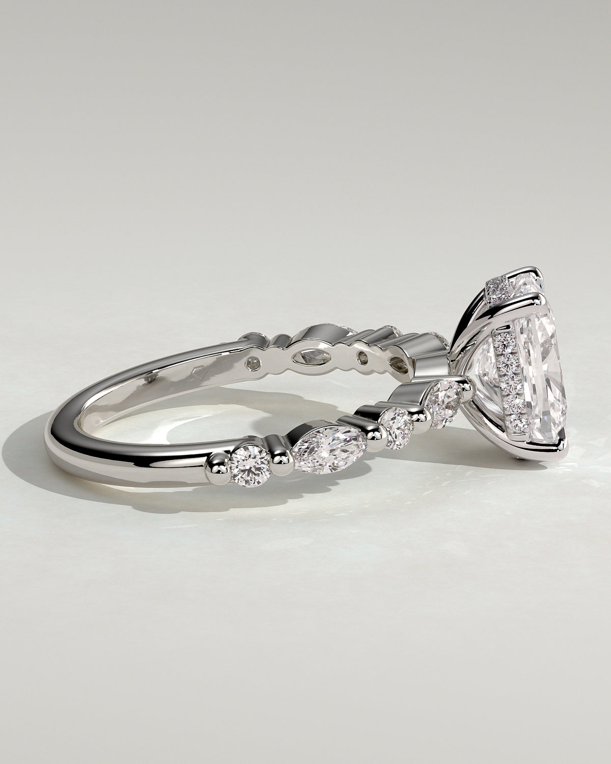 MET 0082 - 2 ct center stone - 18k White Gold source reference - setting detail view
