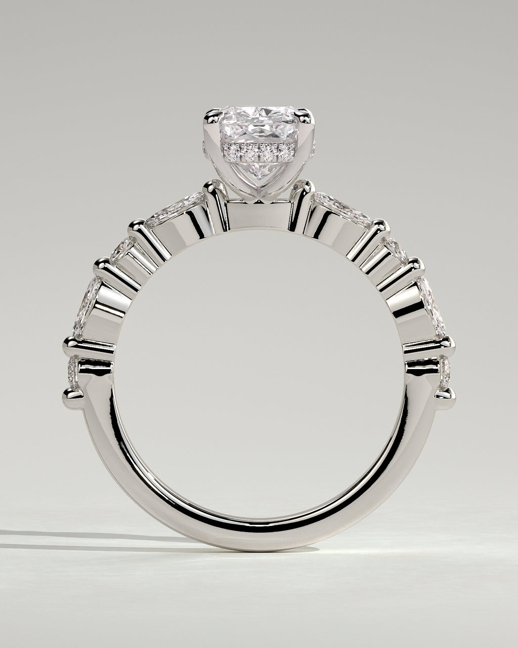 MET 0082 - 2 ct center stone - 18k White Gold source reference - setting detail view