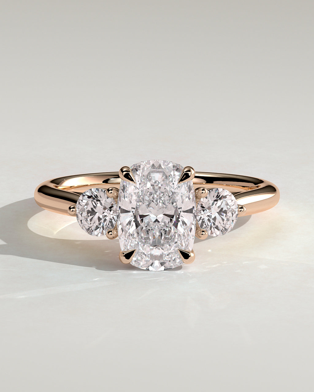 MET 0083 - 2 ct center stone - 18k Rose Gold source reference - front view