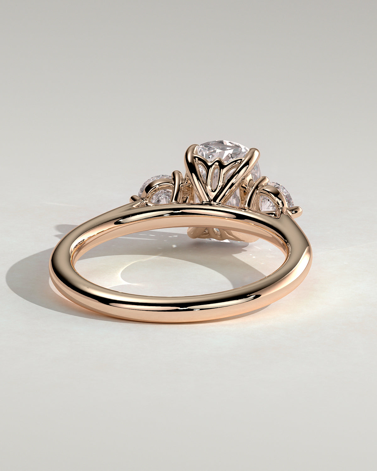 MET 0083 - 2 ct center stone - 18k Rose Gold source reference - setting detail view