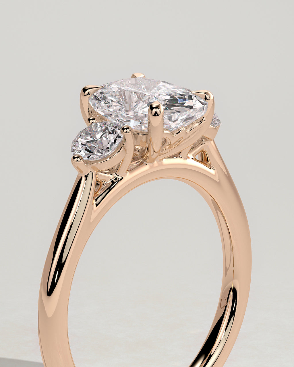 MET 0083 - 2 ct center stone - 18k Rose Gold source reference - setting detail view