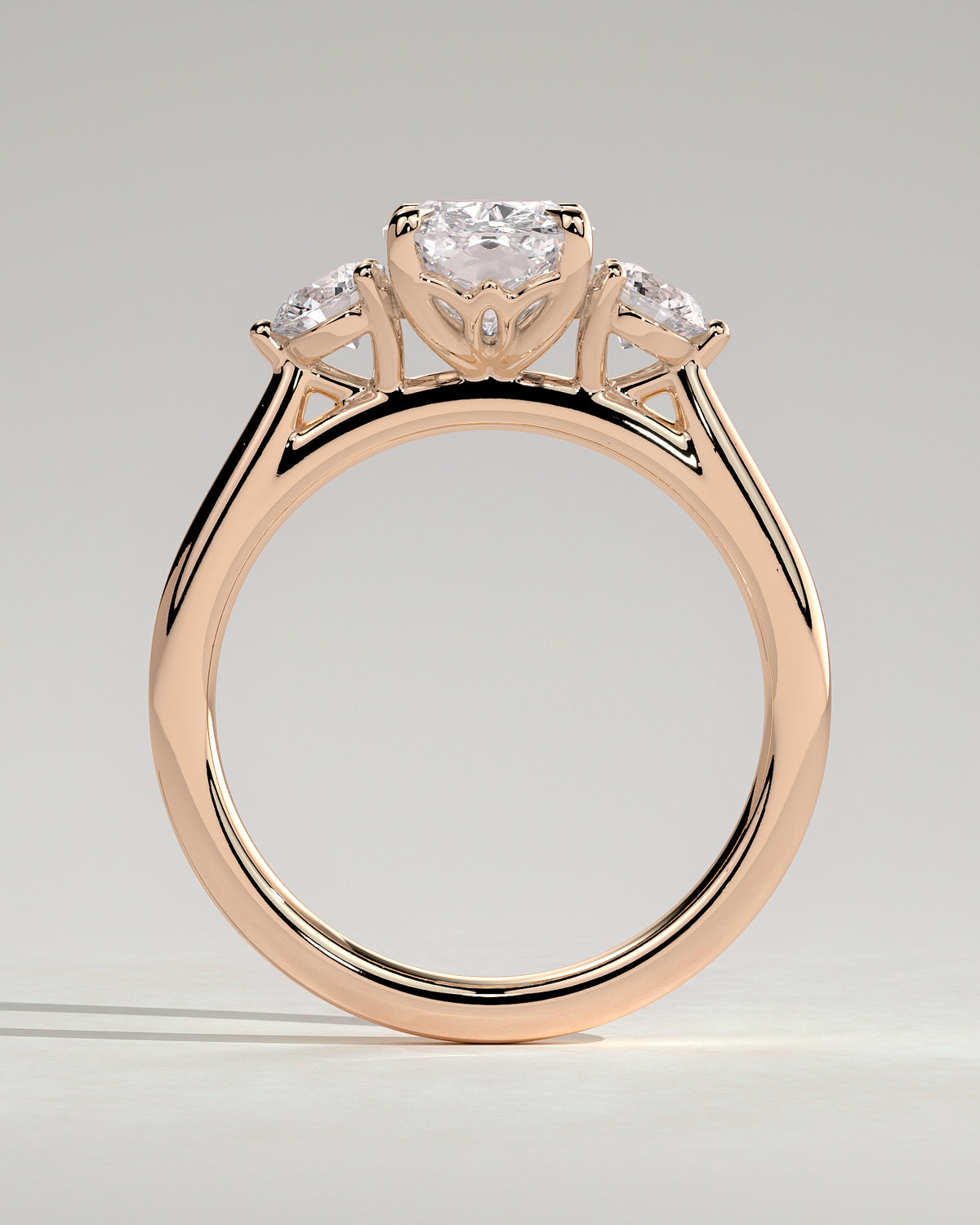 MET 0083 - 2 ct center stone - 18k Rose Gold source reference - setting detail view