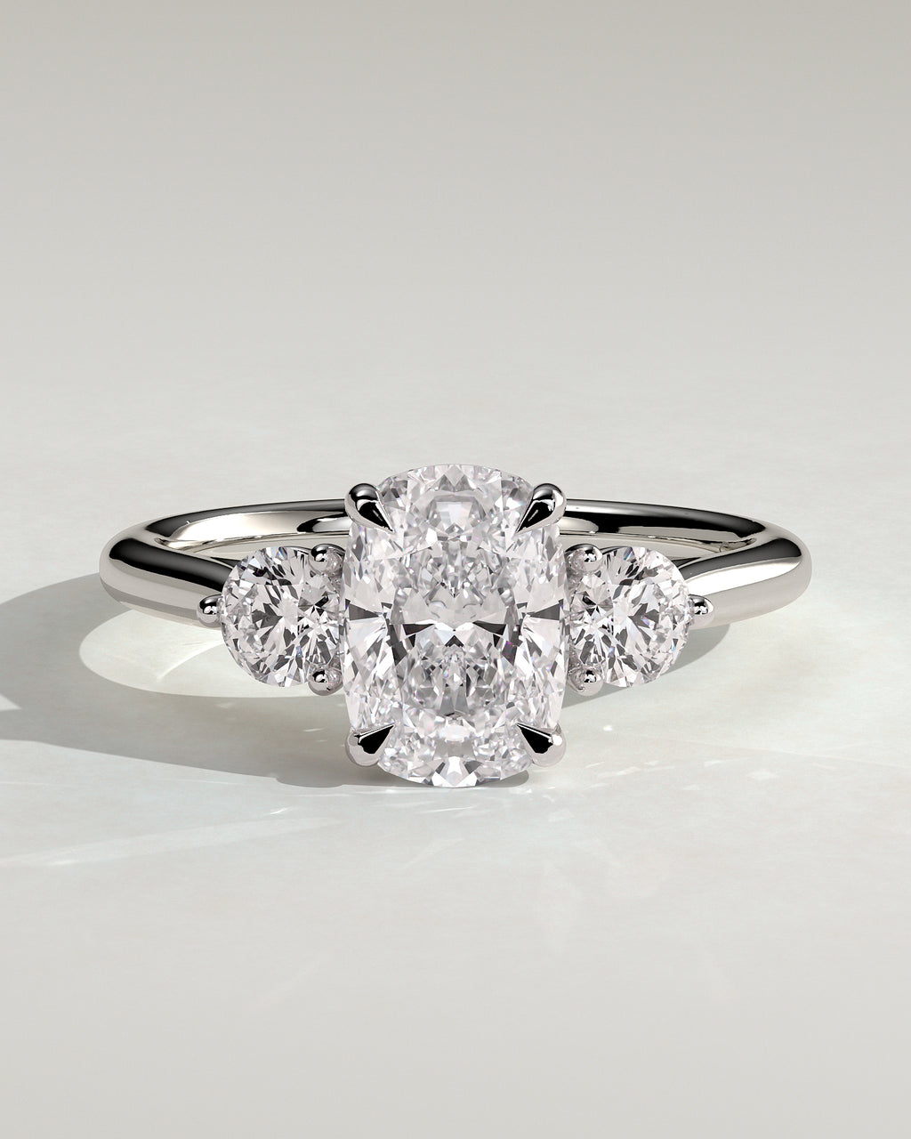 MET 0083 - 2 ct center stone - 18k White Gold source reference - front view