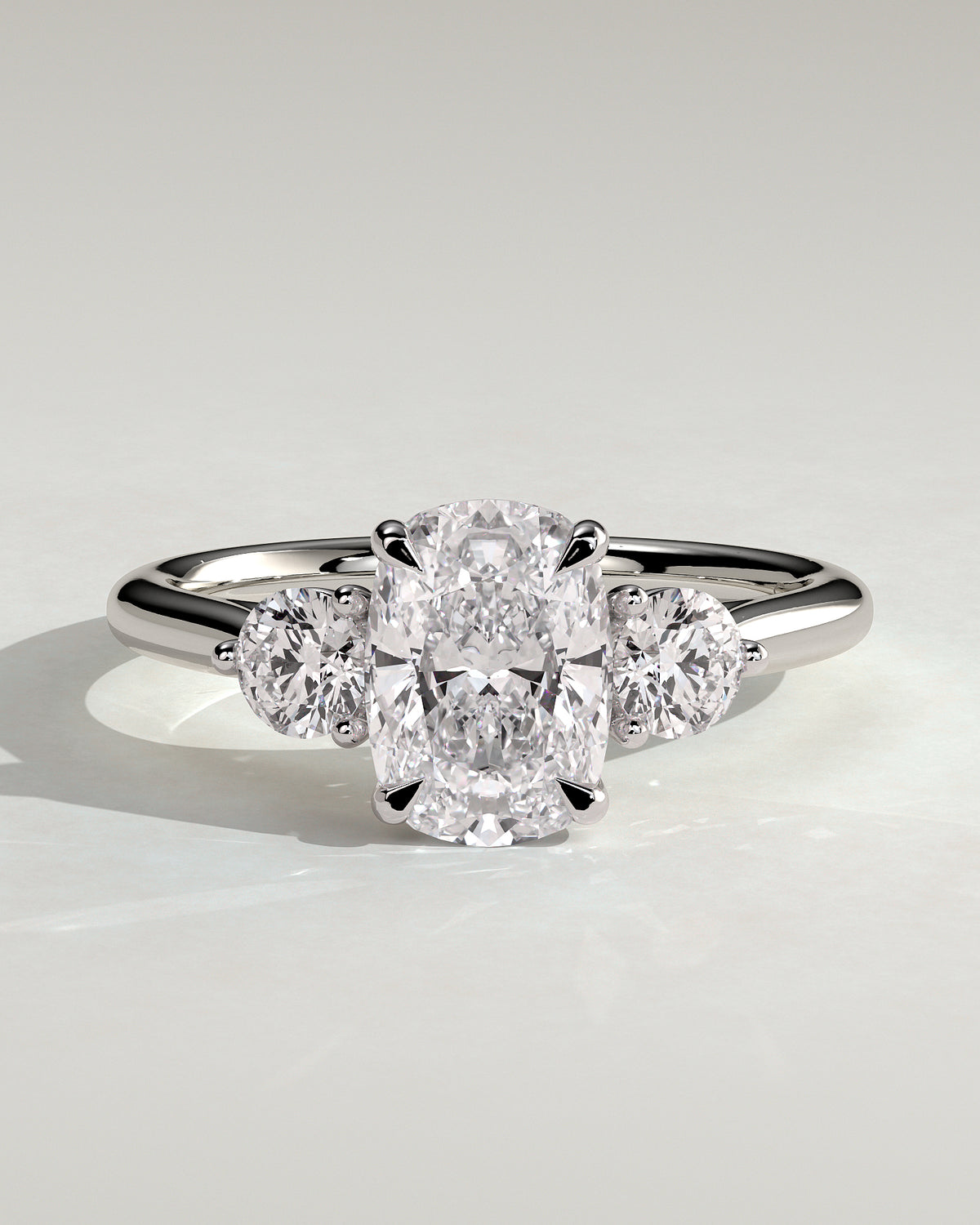 MET 0083 - 2 ct center stone - 18k White Gold source reference - front view