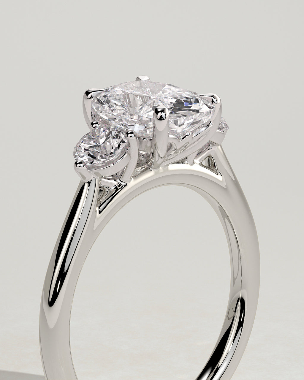 MET 0083 - 2 ct center stone - 18k White Gold source reference - setting detail view