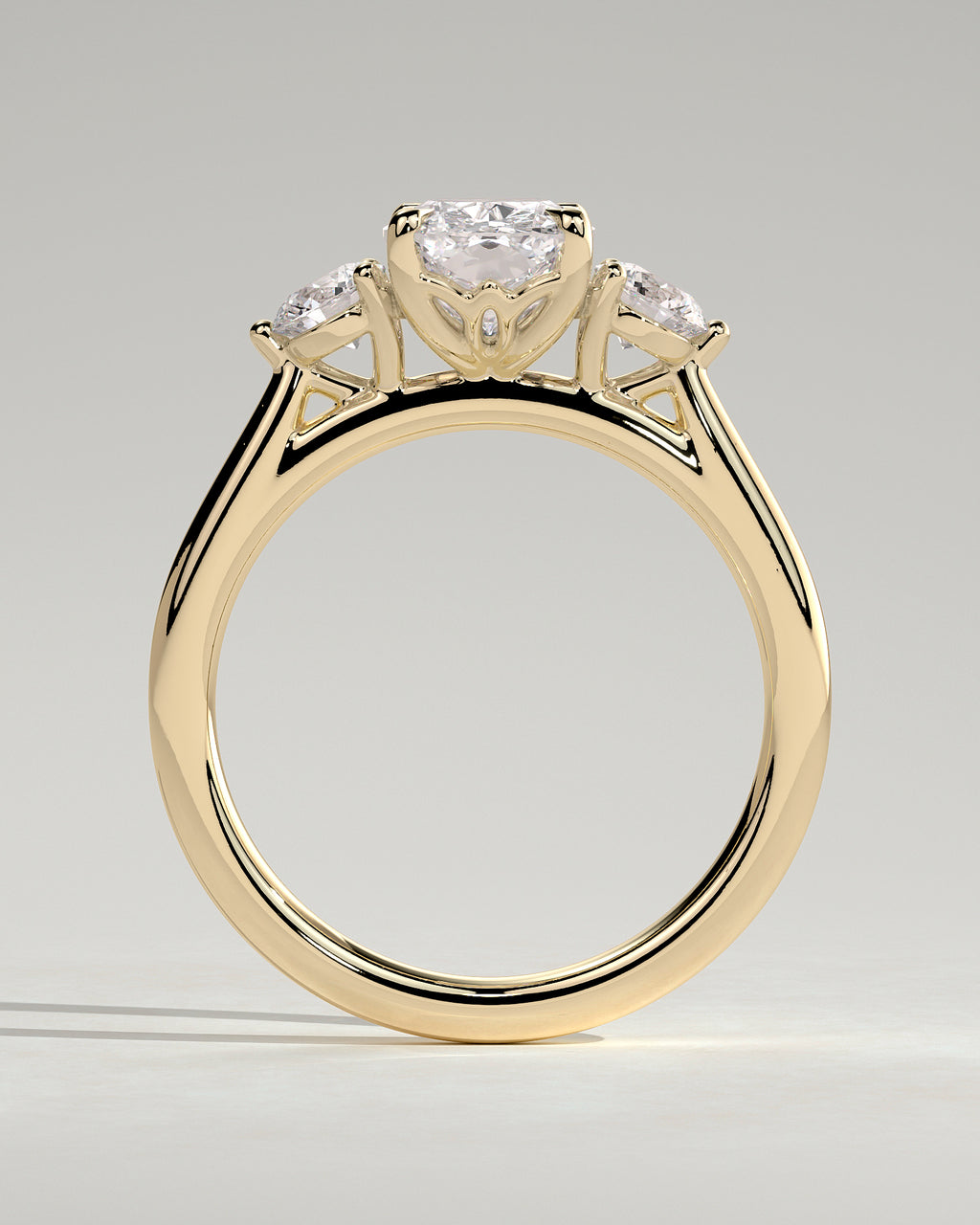 MET 0083 - 2 ct center stone - 18k Yellow Gold source reference - setting detail view