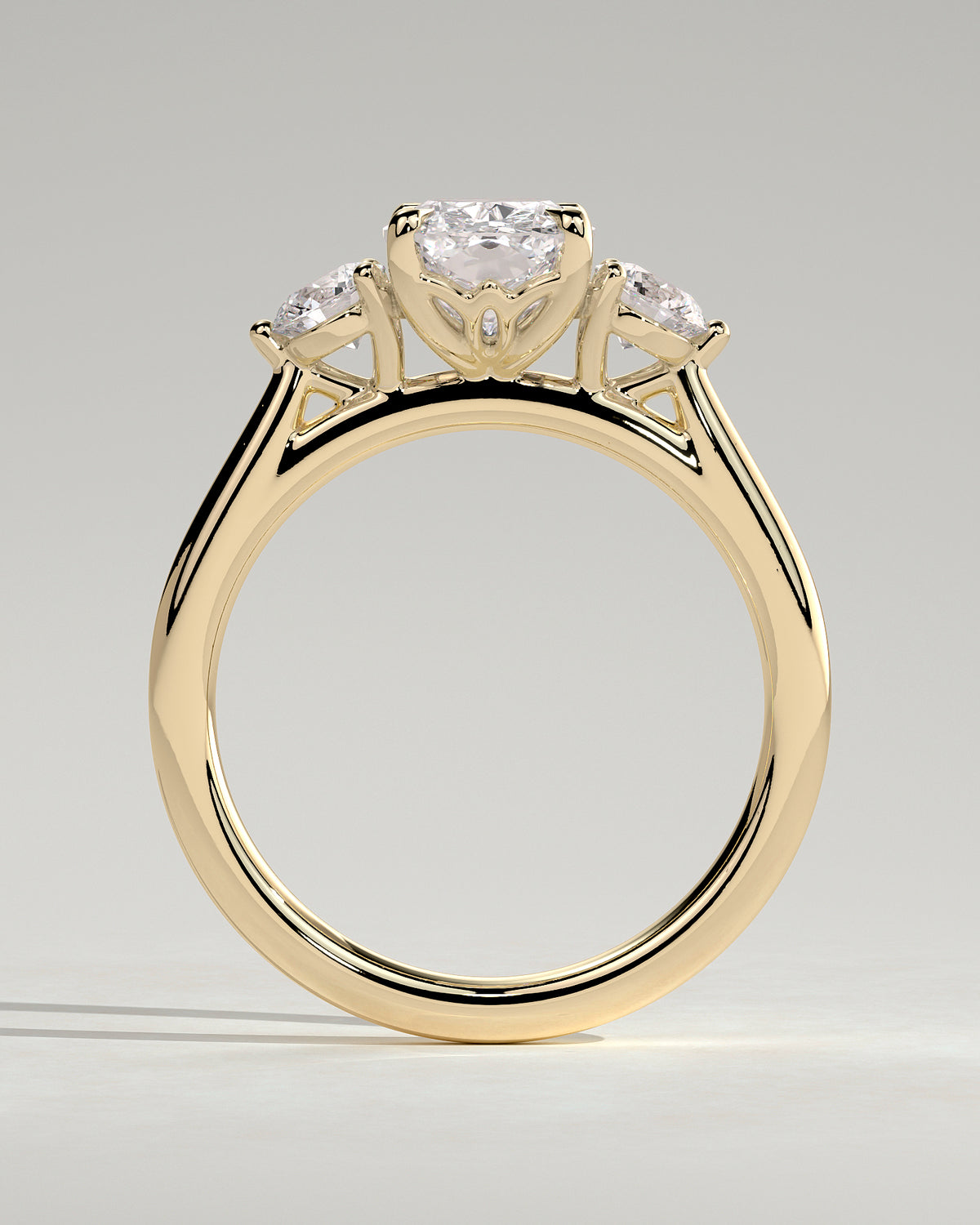 MET 0083 - 2 ct center stone - 18k Yellow Gold source reference - setting detail view