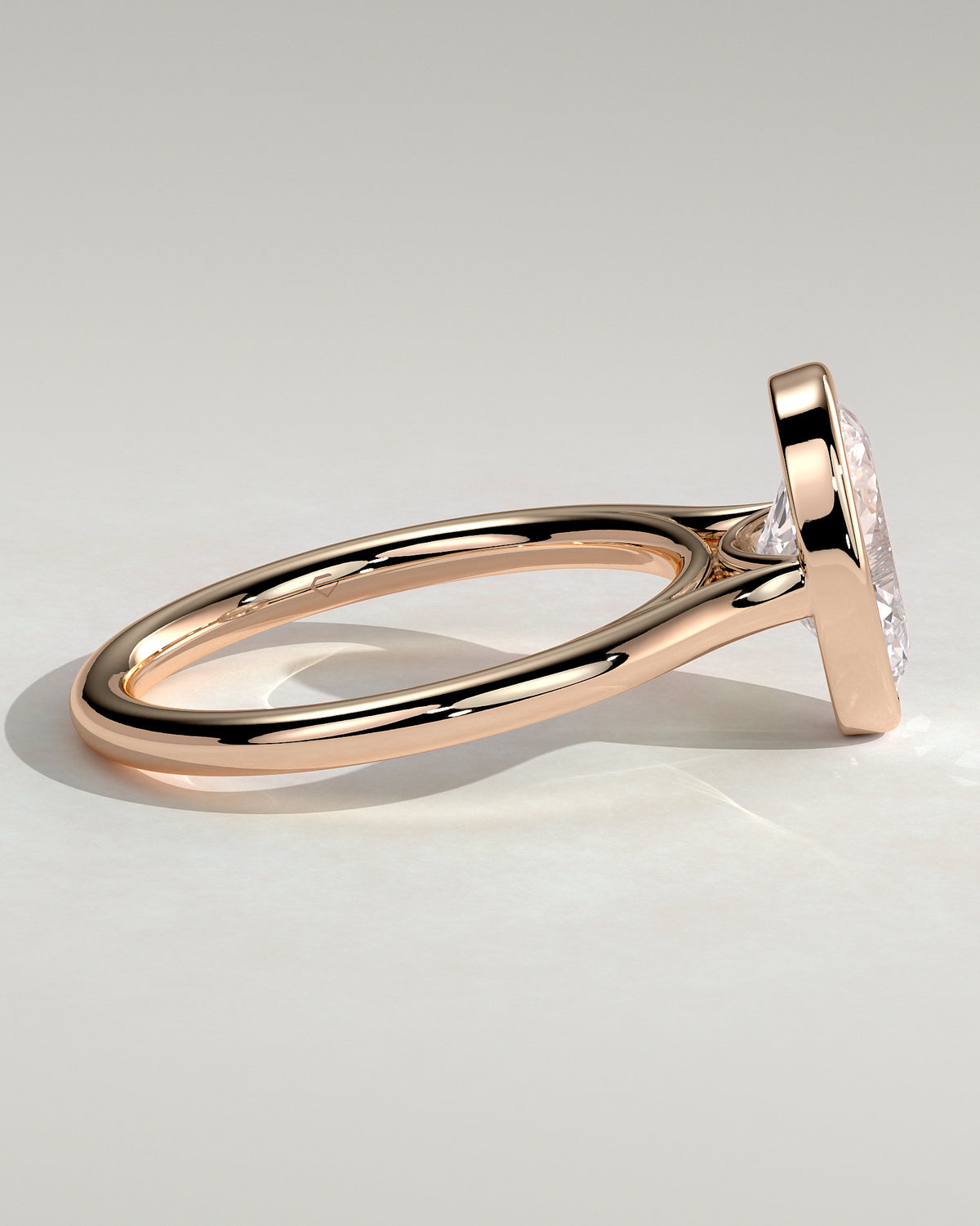 MET 0085 - 2 ct center stone - 18k Rose Gold source reference - setting detail view