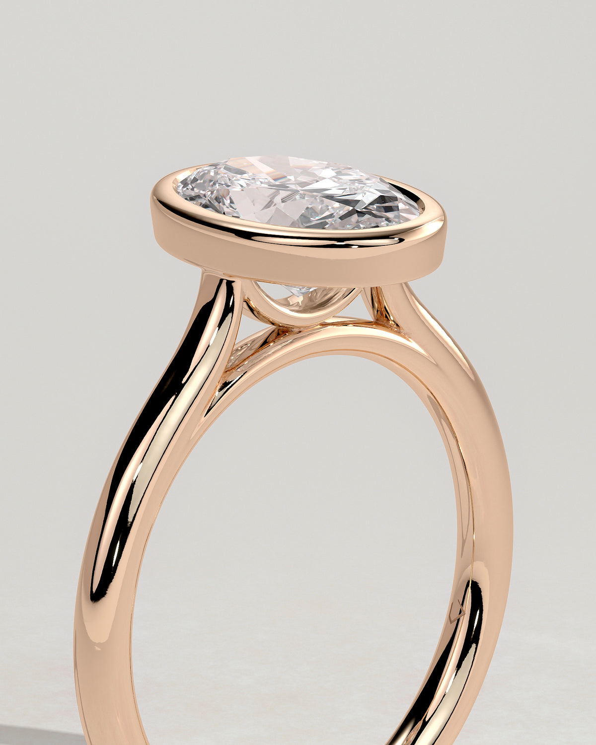 MET 0085 - 2 ct center stone - 18k Rose Gold source reference - setting detail view