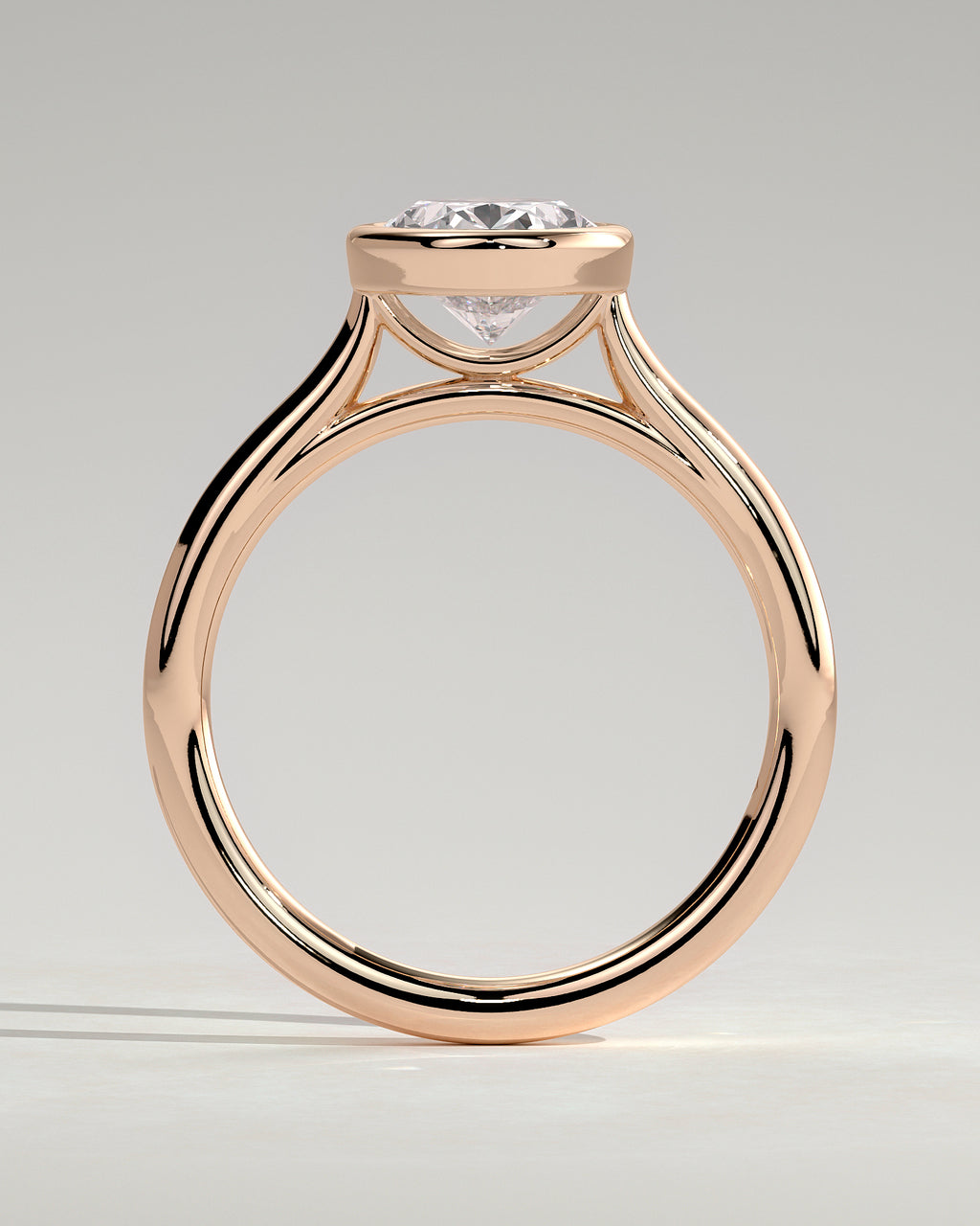 MET 0085 - 2 ct center stone - 18k Rose Gold source reference - setting detail view