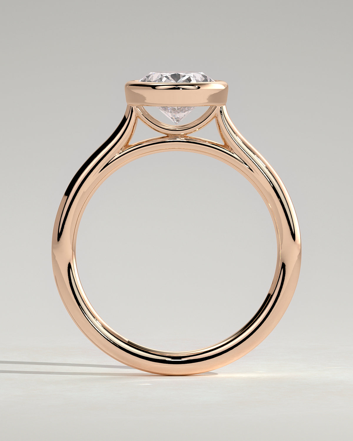 MET 0085 - 2 ct center stone - 18k Rose Gold source reference - setting detail view