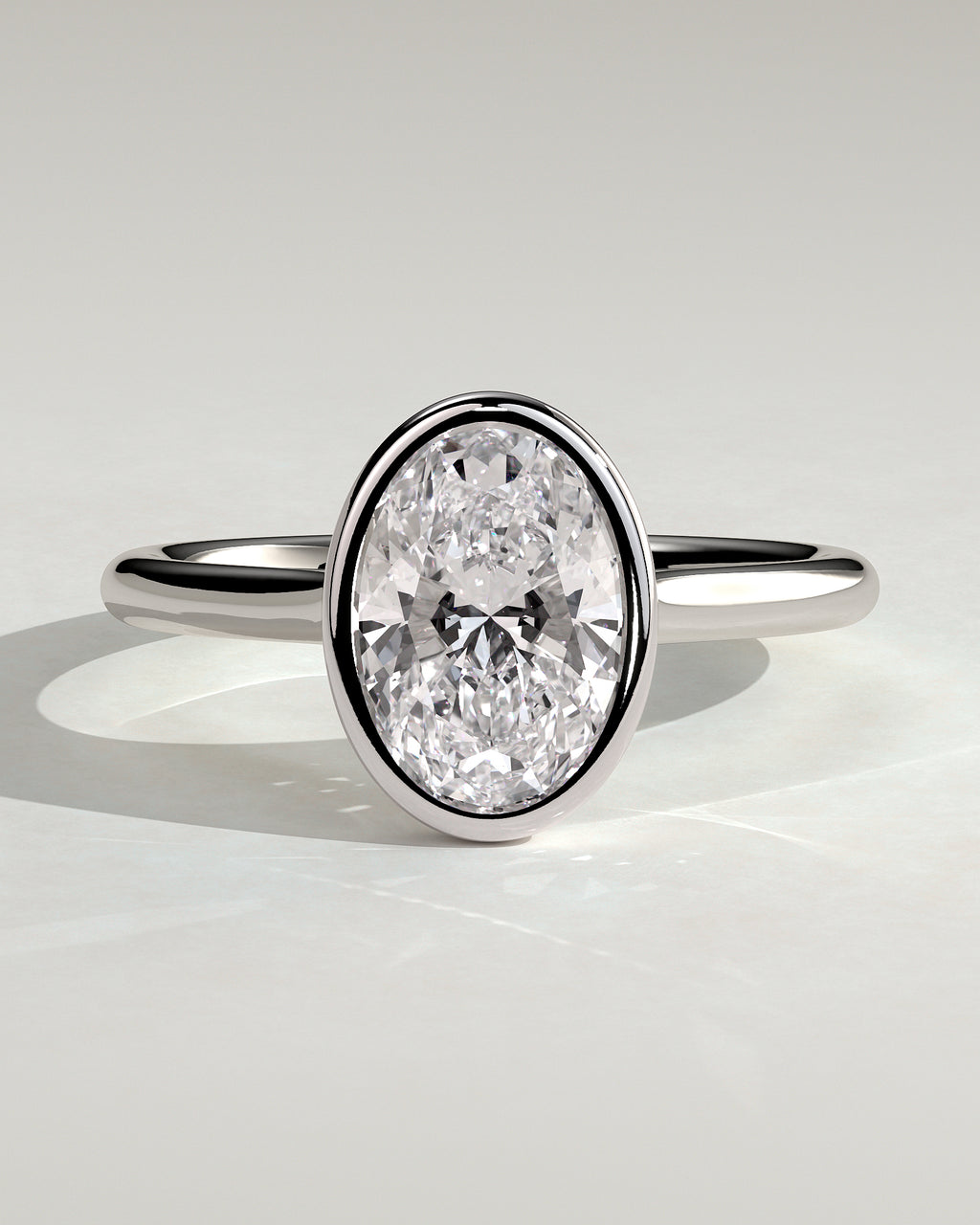 MET 0085 - 2 ct center stone - 18k White Gold source reference - front view