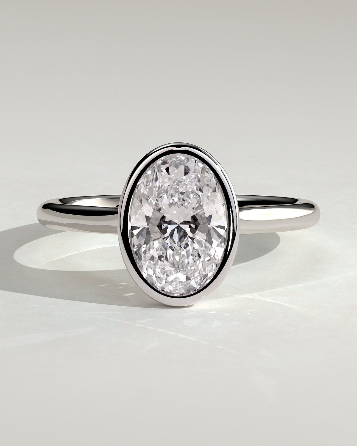 MET 0085 - 2 ct center stone - 18k White Gold source reference - front view