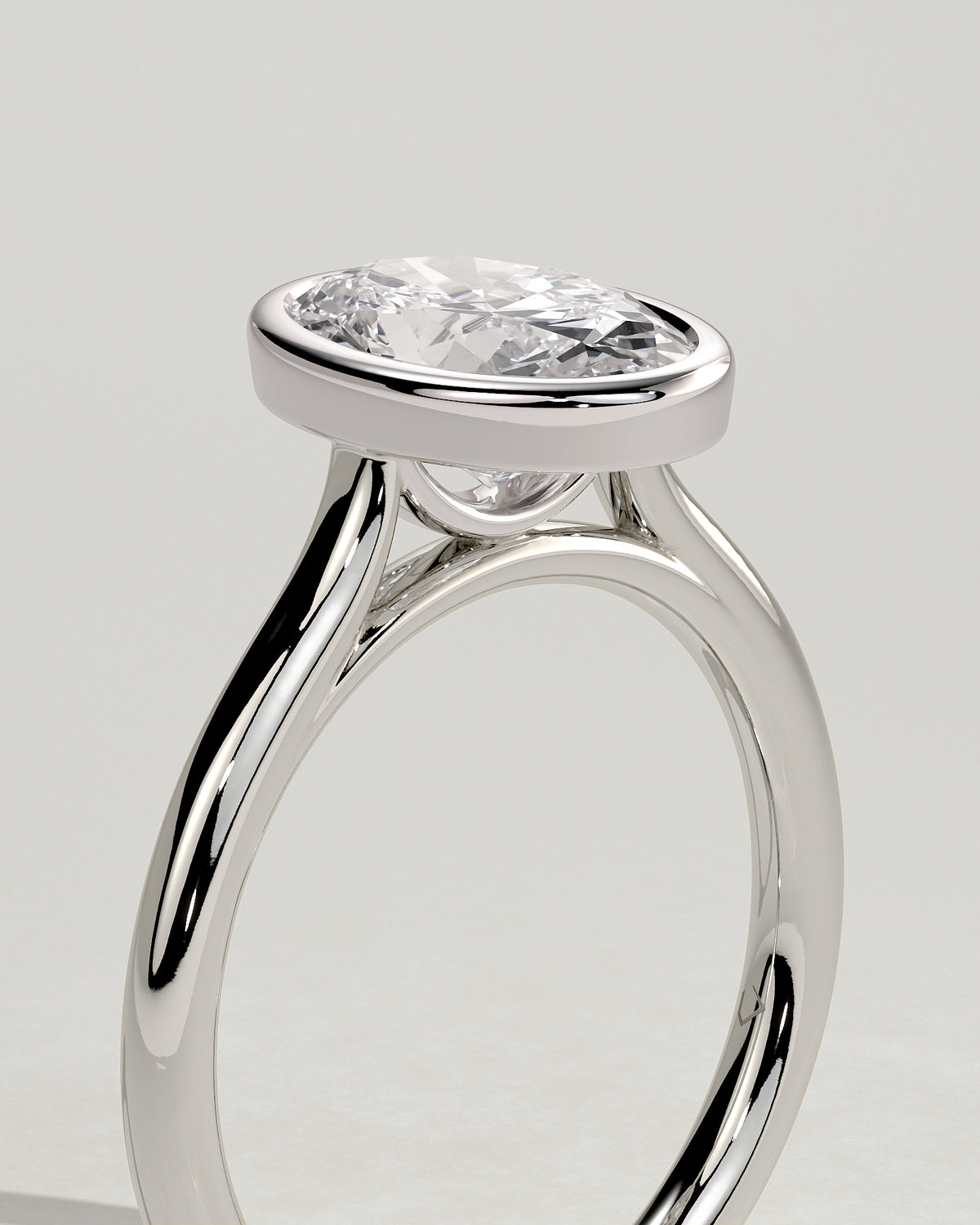 MET 0085 - 2 ct center stone - 18k White Gold source reference - setting detail view