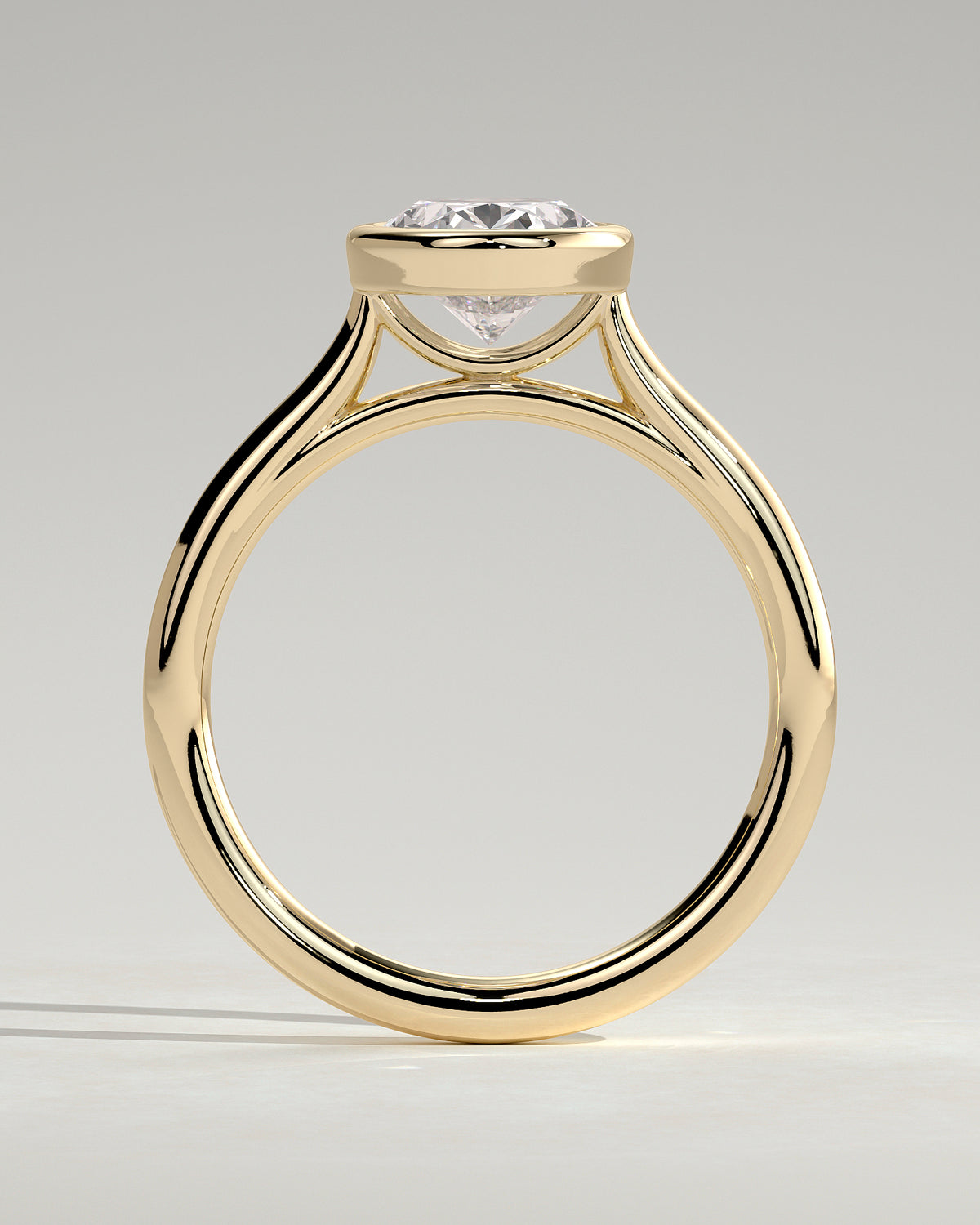 MET 0085 - 2 ct center stone - 18k Yellow Gold source reference - setting detail view