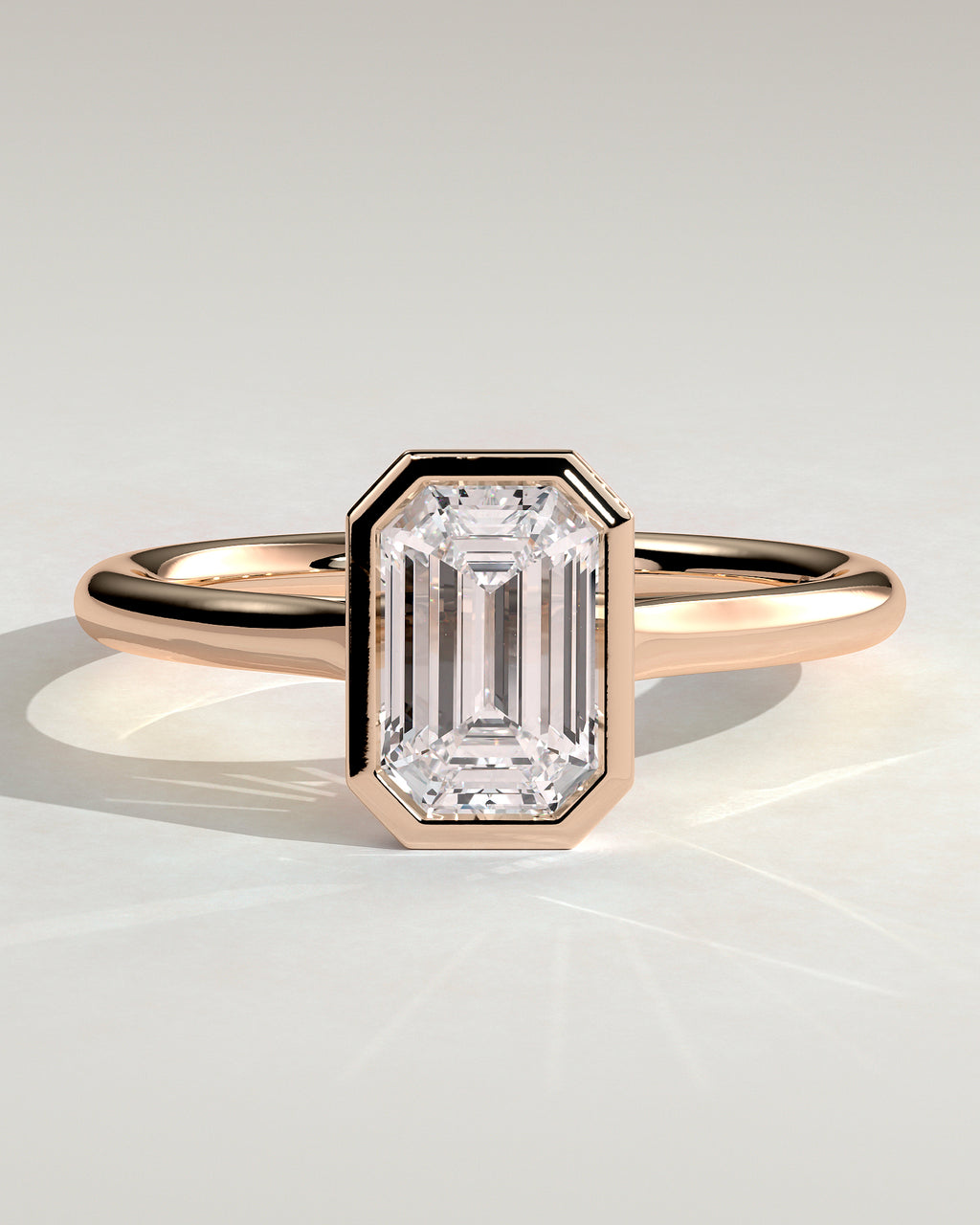 MET 0086 - 2 ct center stone - 18k Rose Gold source reference - front view