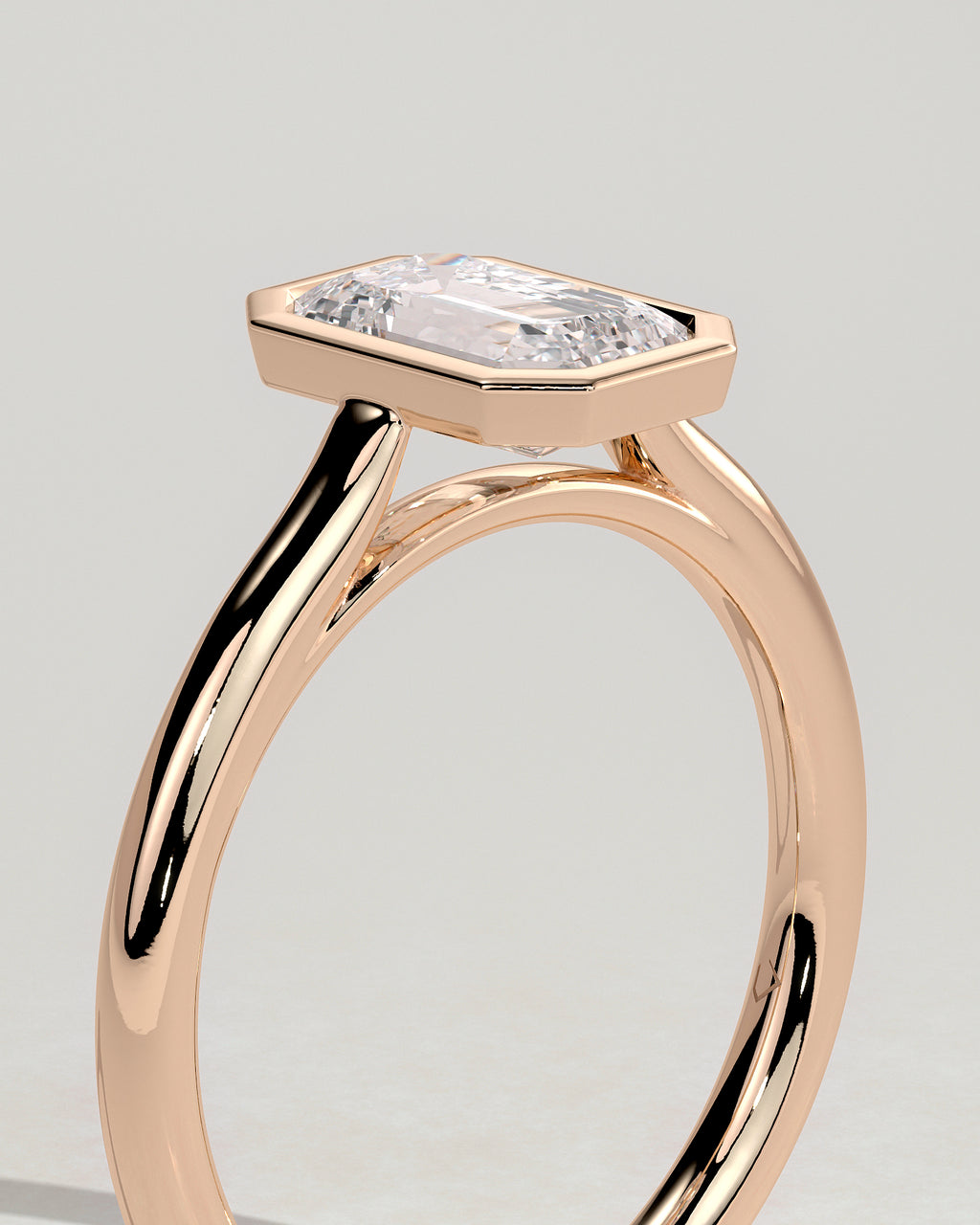 MET 0086 - 2 ct center stone - 18k Rose Gold source reference - setting detail view