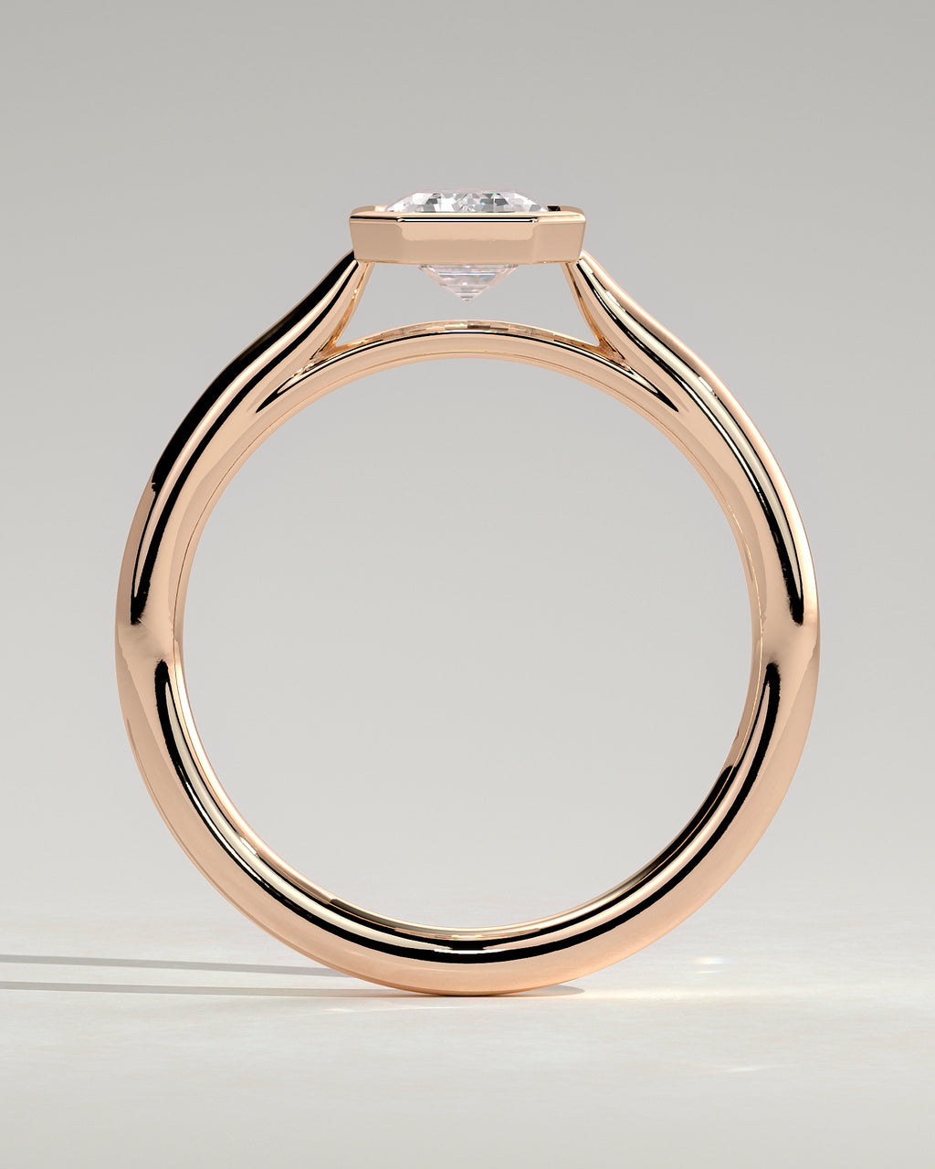 MET 0086 - 2 ct center stone - 18k Rose Gold source reference - setting detail view