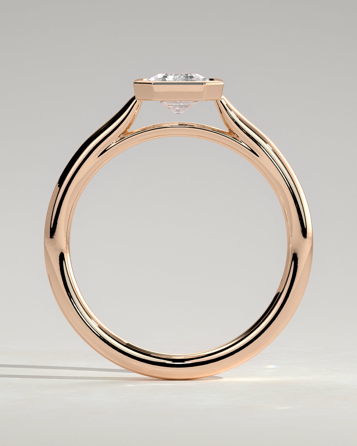 MET 0086 - 2 ct center stone - 18k Rose Gold source reference - setting detail view