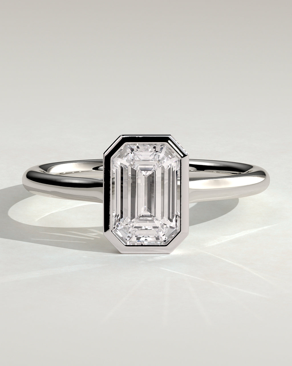 MET 0086 - 2 ct center stone - 18k White Gold source reference - front view