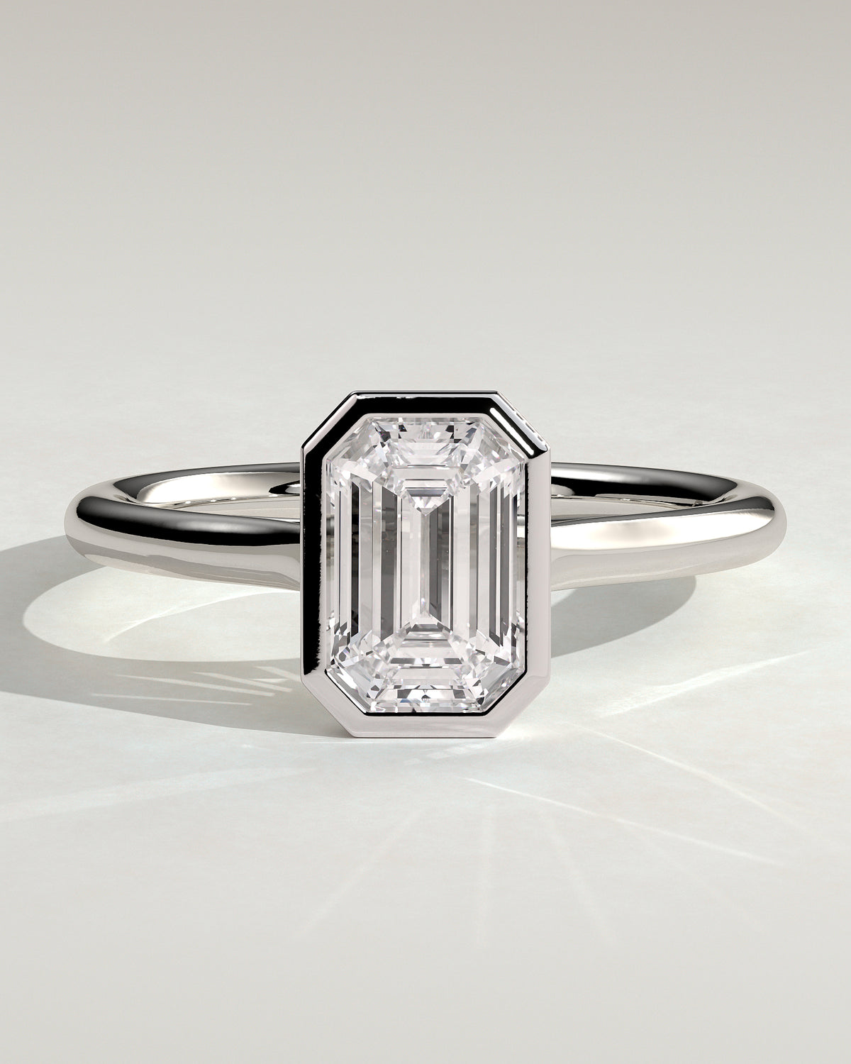 MET 0086 - 2 ct center stone - 18k White Gold source reference - front view