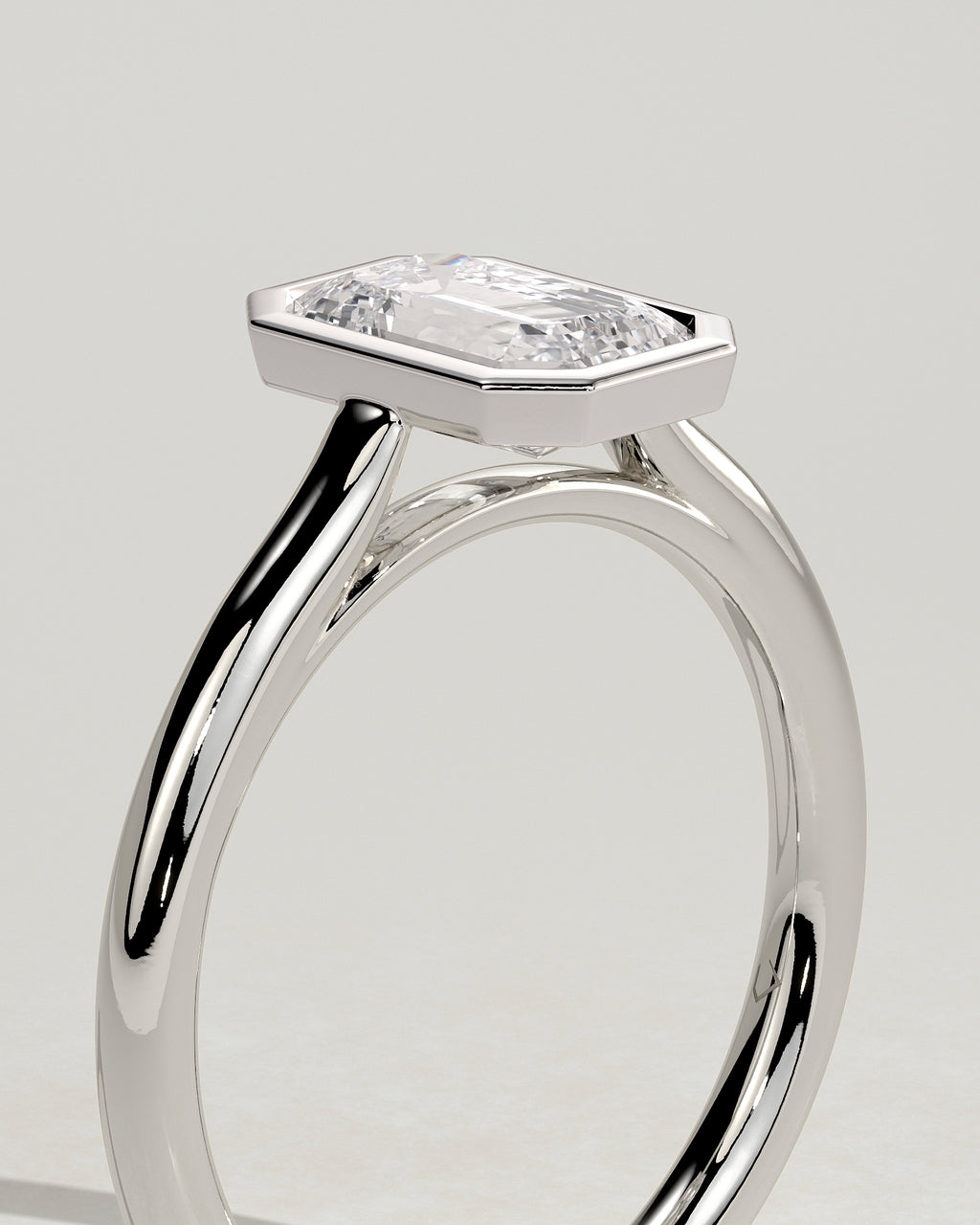 MET 0086 - 2 ct center stone - 18k White Gold source reference - setting detail view