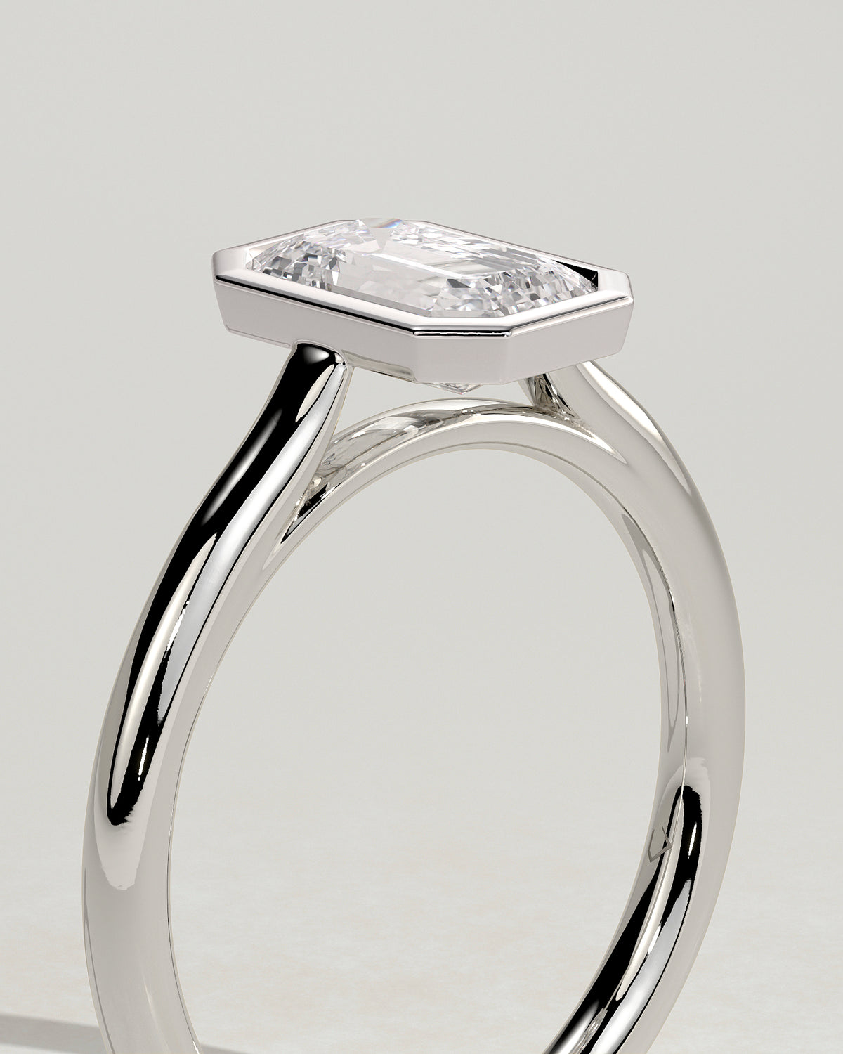 MET 0086 - 2 ct center stone - 18k White Gold source reference - setting detail view
