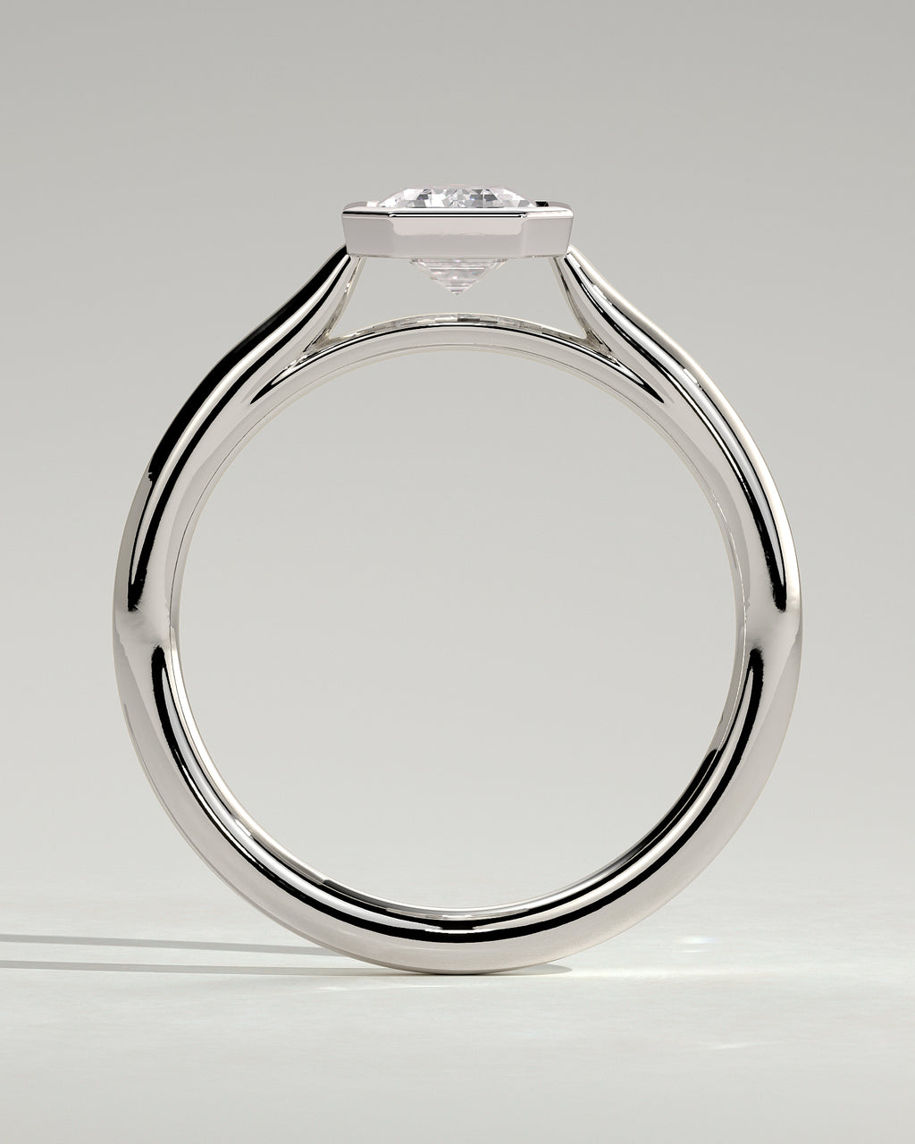 MET 0086 - 2 ct center stone - 18k White Gold source reference - setting detail view