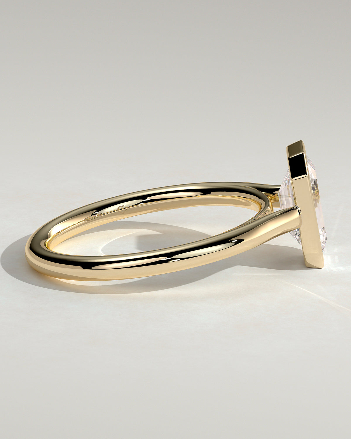 MET 0086 - 2 ct center stone - 18k Yellow Gold source reference - setting detail view