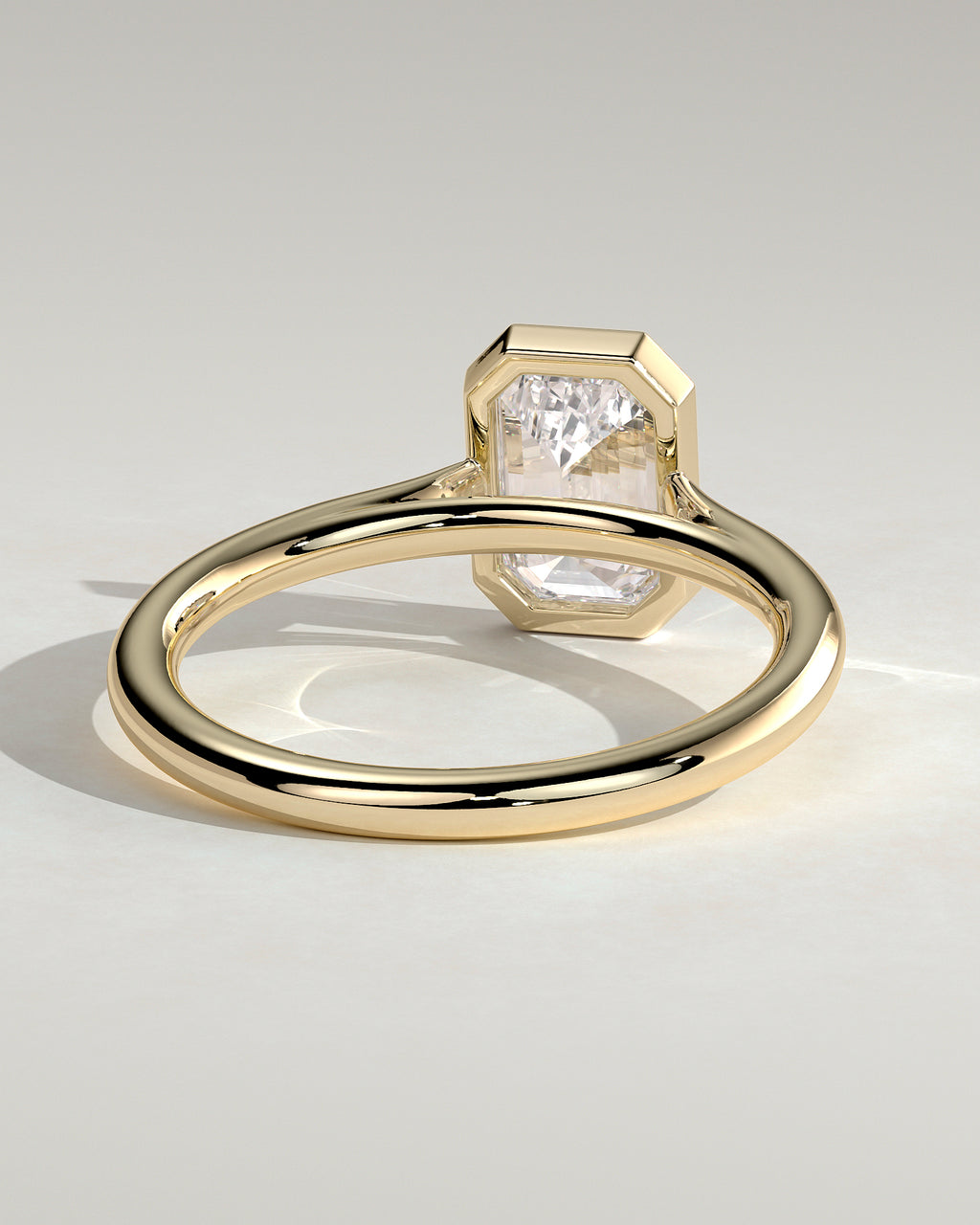 MET 0086 - 2 ct center stone - 18k Yellow Gold source reference - setting detail view