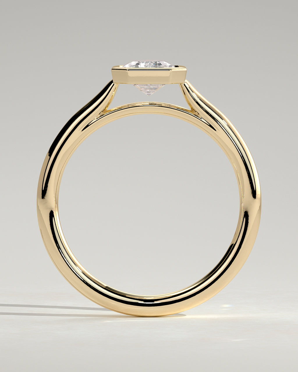 MET 0086 - 2 ct center stone - 18k Yellow Gold source reference - setting detail view