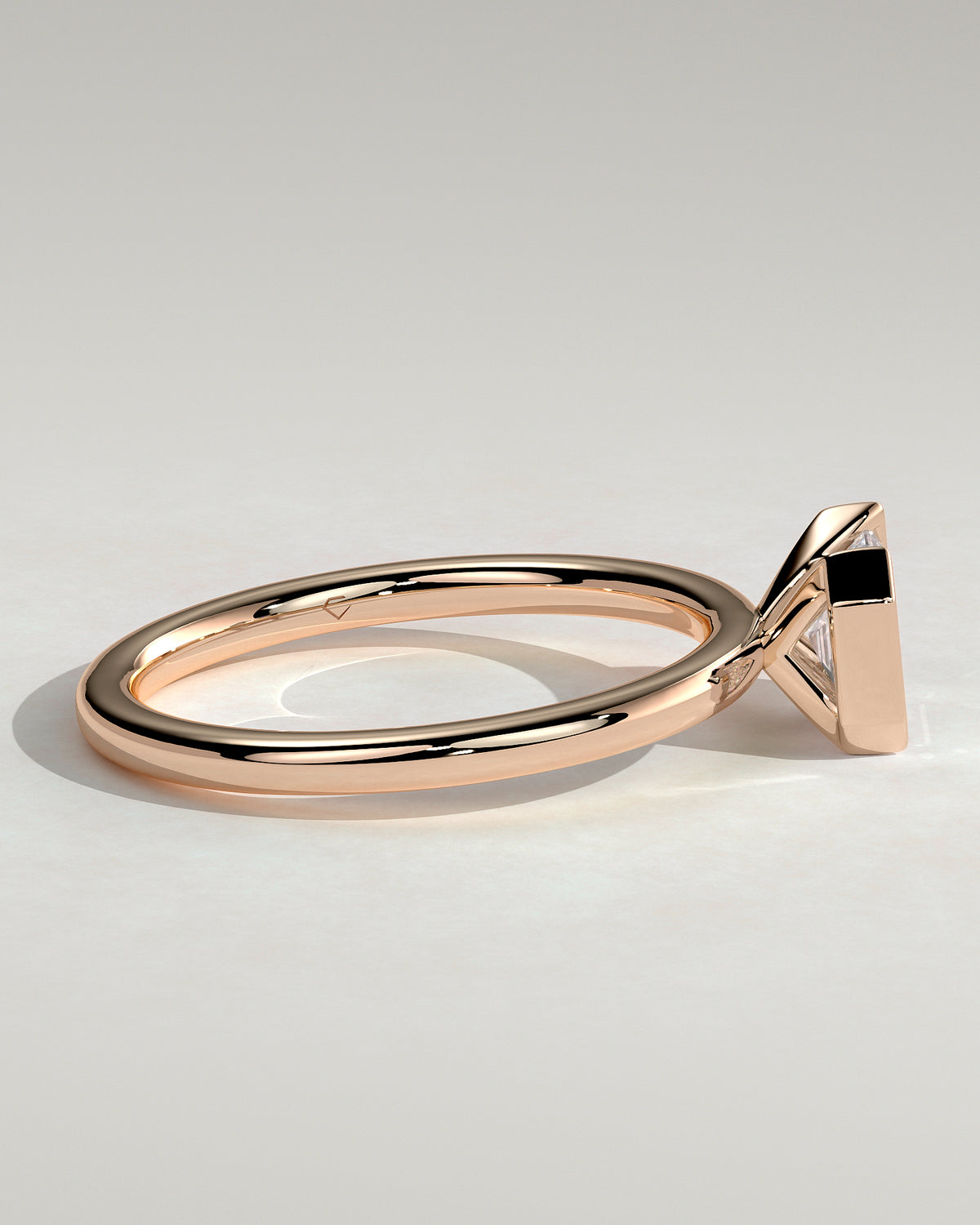 MET 0092 - 1 ct center stone - 18k Rose Gold source reference - setting detail view