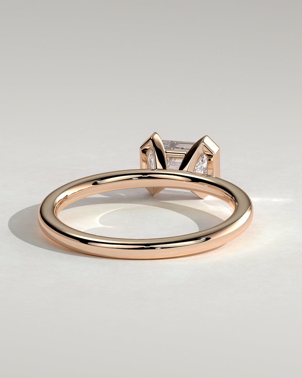 MET 0092 - 1 ct center stone - 18k Rose Gold source reference - setting detail view