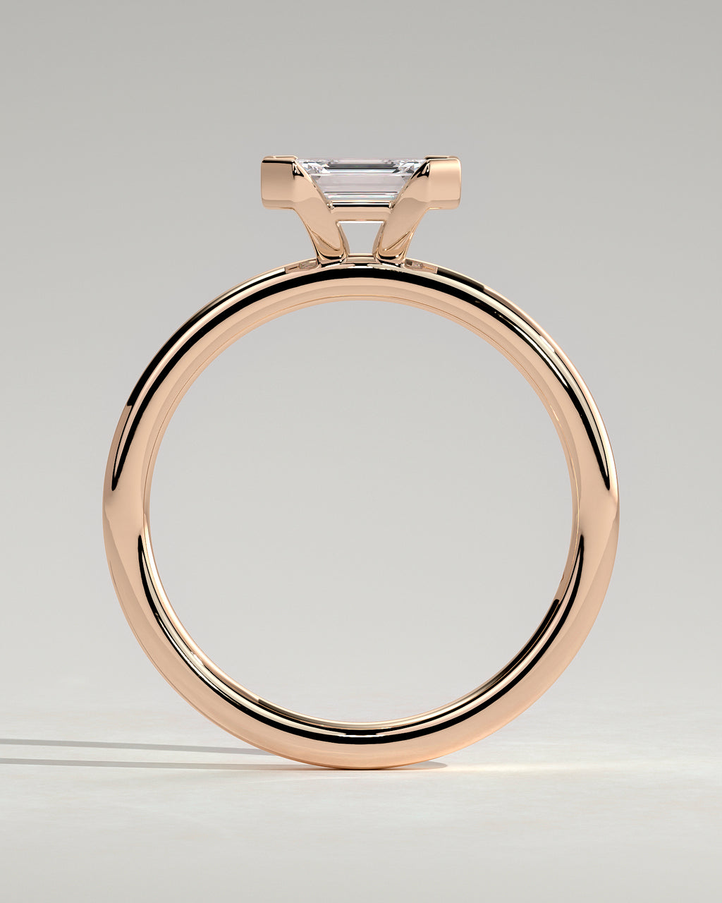 MET 0092 - 1 ct center stone - 18k Rose Gold source reference - setting detail view
