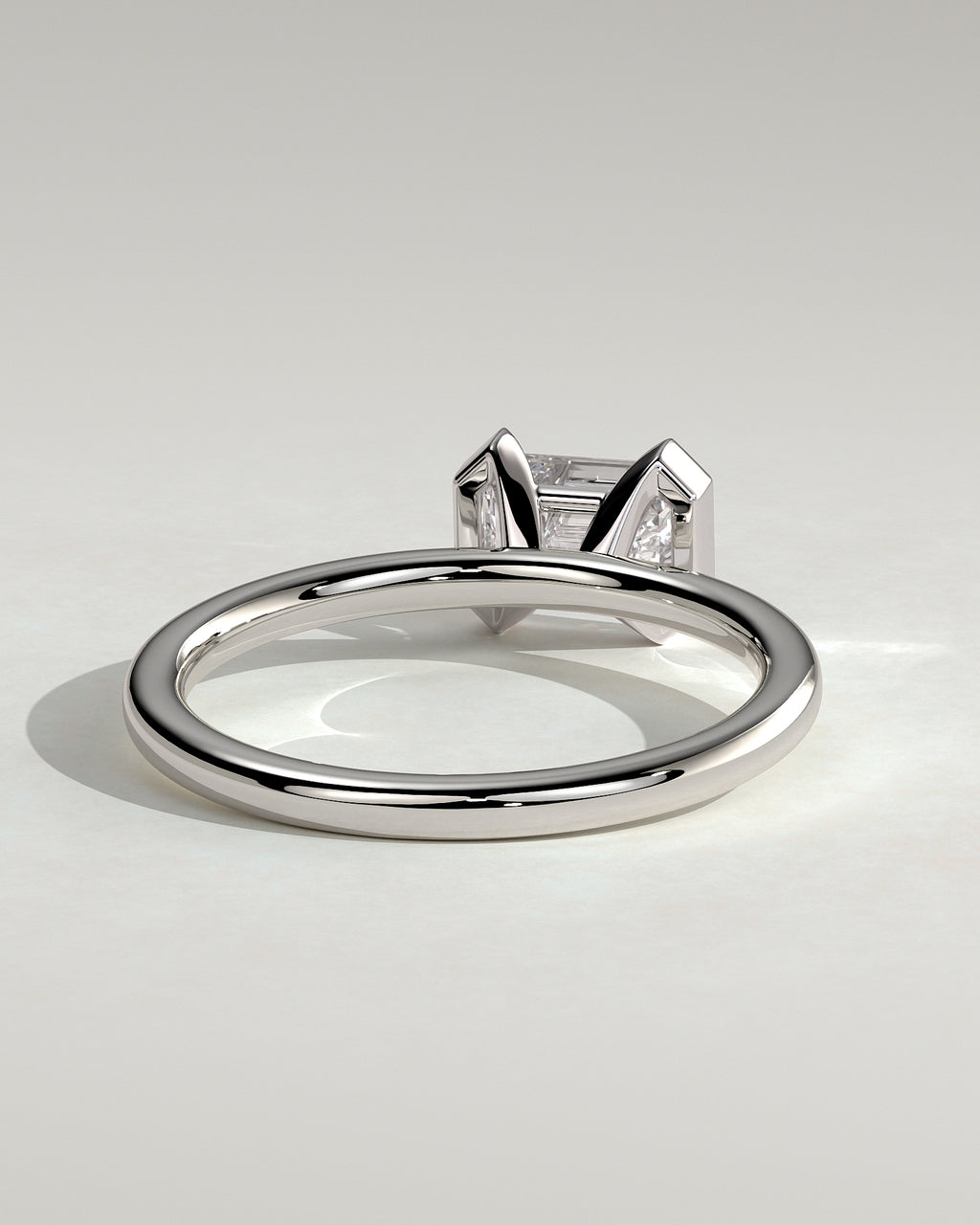MET 0092 - 1 ct center stone - 18k White Gold source reference - setting detail view