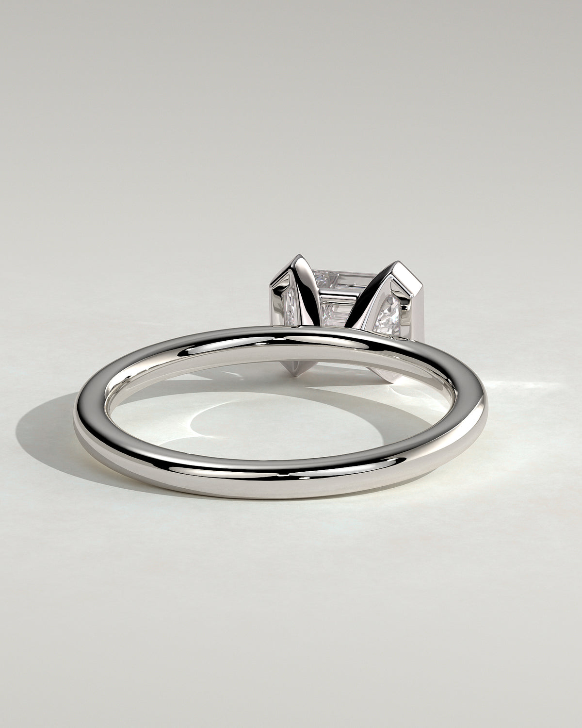 MET 0092 - 1 ct center stone - 18k White Gold source reference - setting detail view